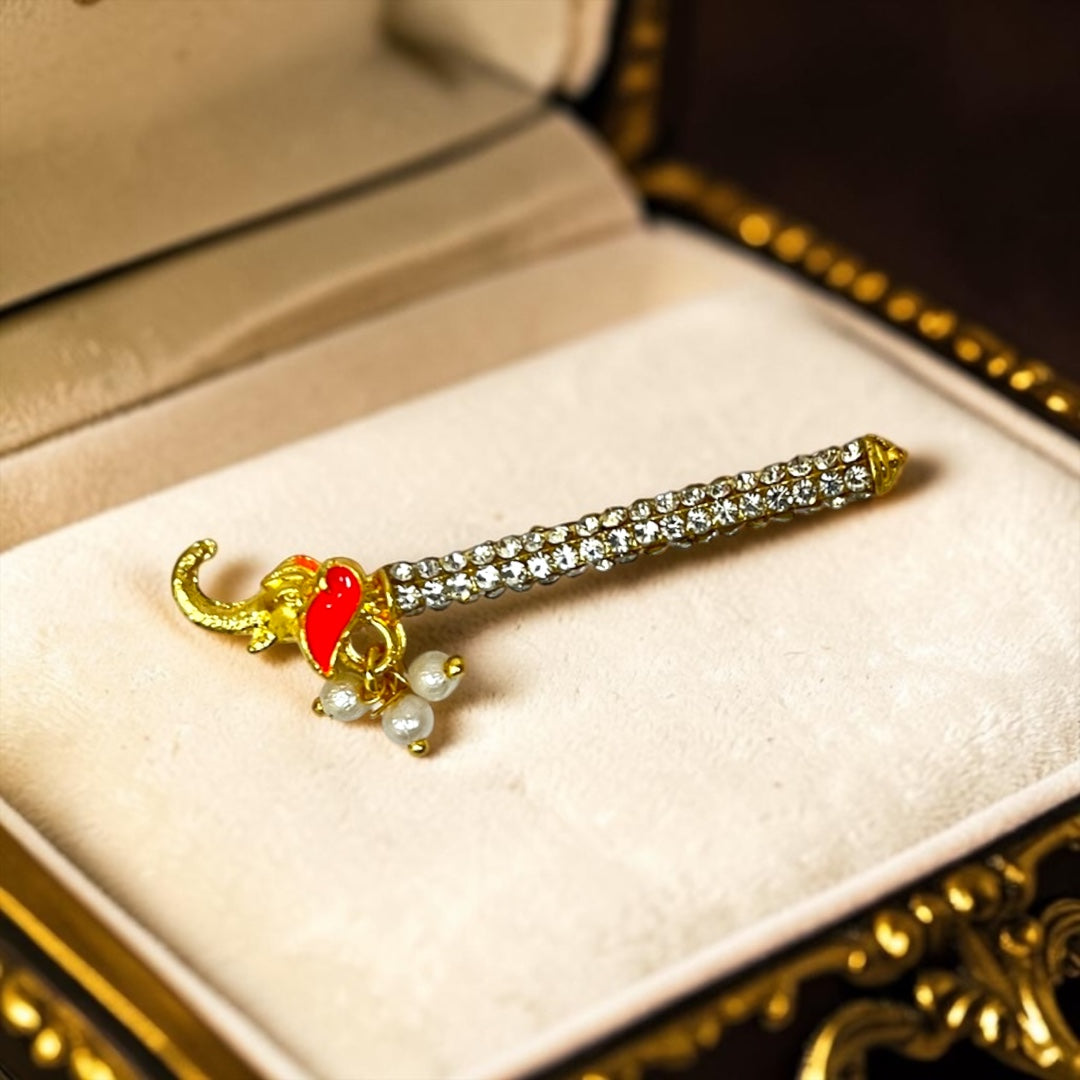 Exclusive Elephant Motifs Designer Bansuri for Laddu Gopal Ji (SPC-730) – Premium Handcrafted Stone Flute