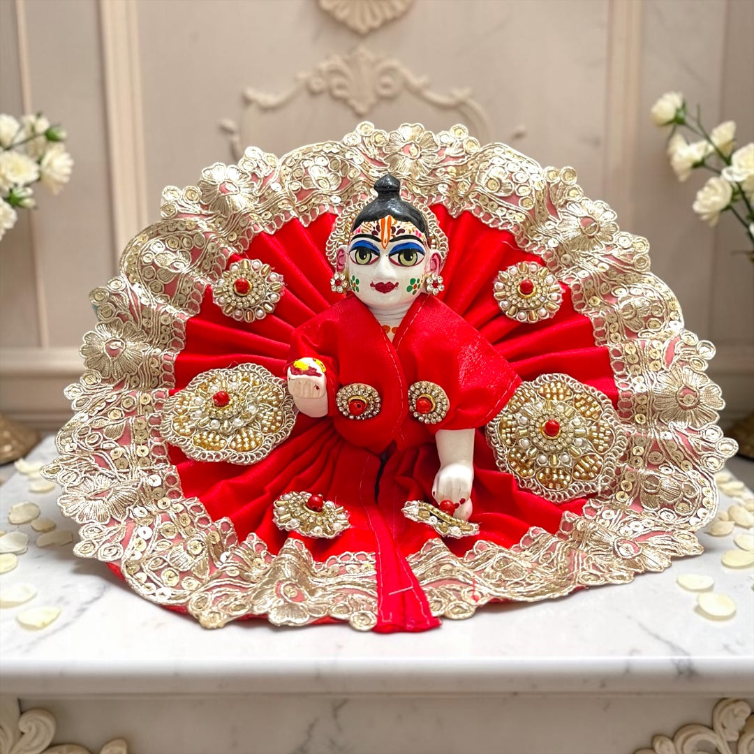 Exclusive Heavy Designer Sequin & Zari Work Laddu Gopal Ji Poshak SP-149