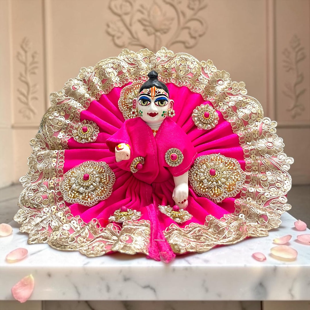 Exclusive Heavy Designer Sequin & Zari Work Laddu Gopal Ji Poshak SP-149