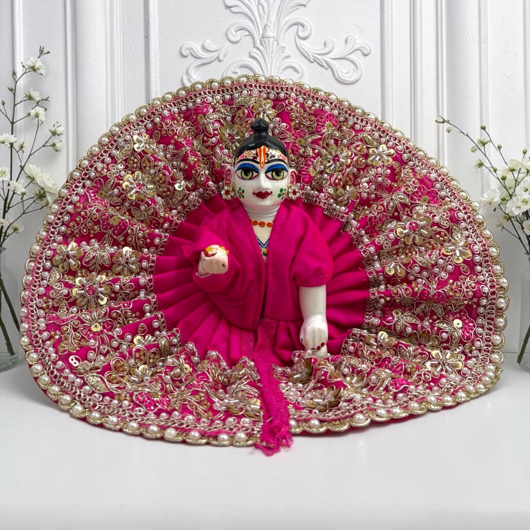 Premium Royal Heavy Zari & Pearl Work Laddu Gopal Ji Poshak - Code SP-193