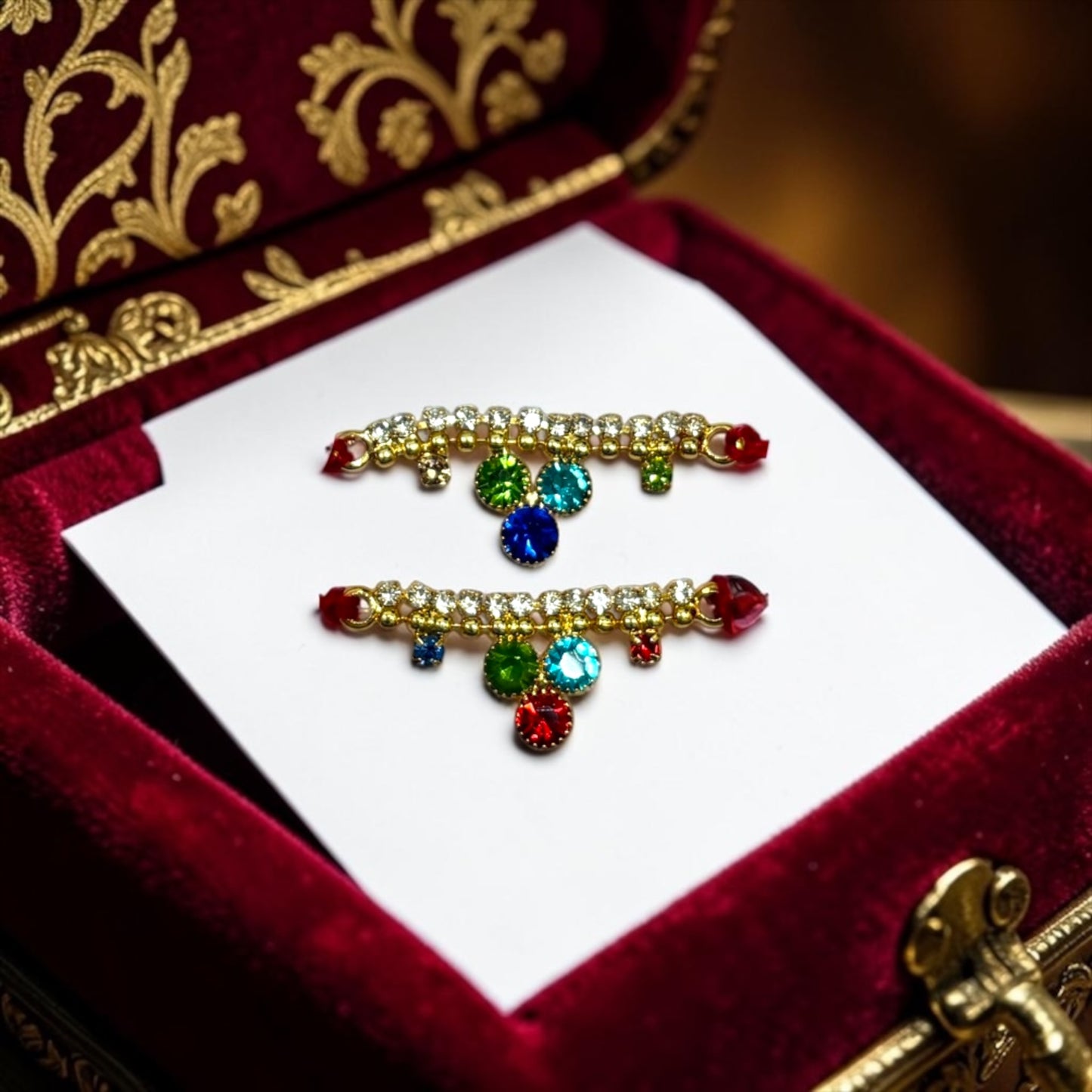 Royal Stone-Studded Laddu Gopal Ji Payal Pair (4CM) – SPC-708