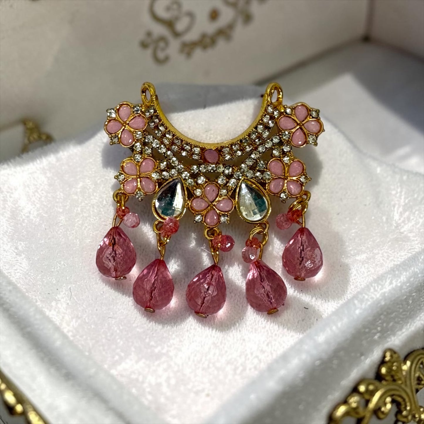 Royal Kundan & Bead-Drop Haar for Deities SPC-733