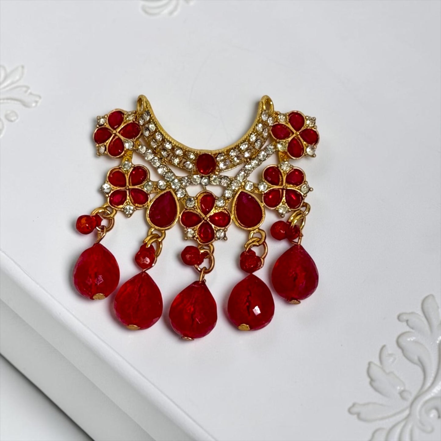 Royal Kundan & Bead-Drop Haar for Deities SPC-733