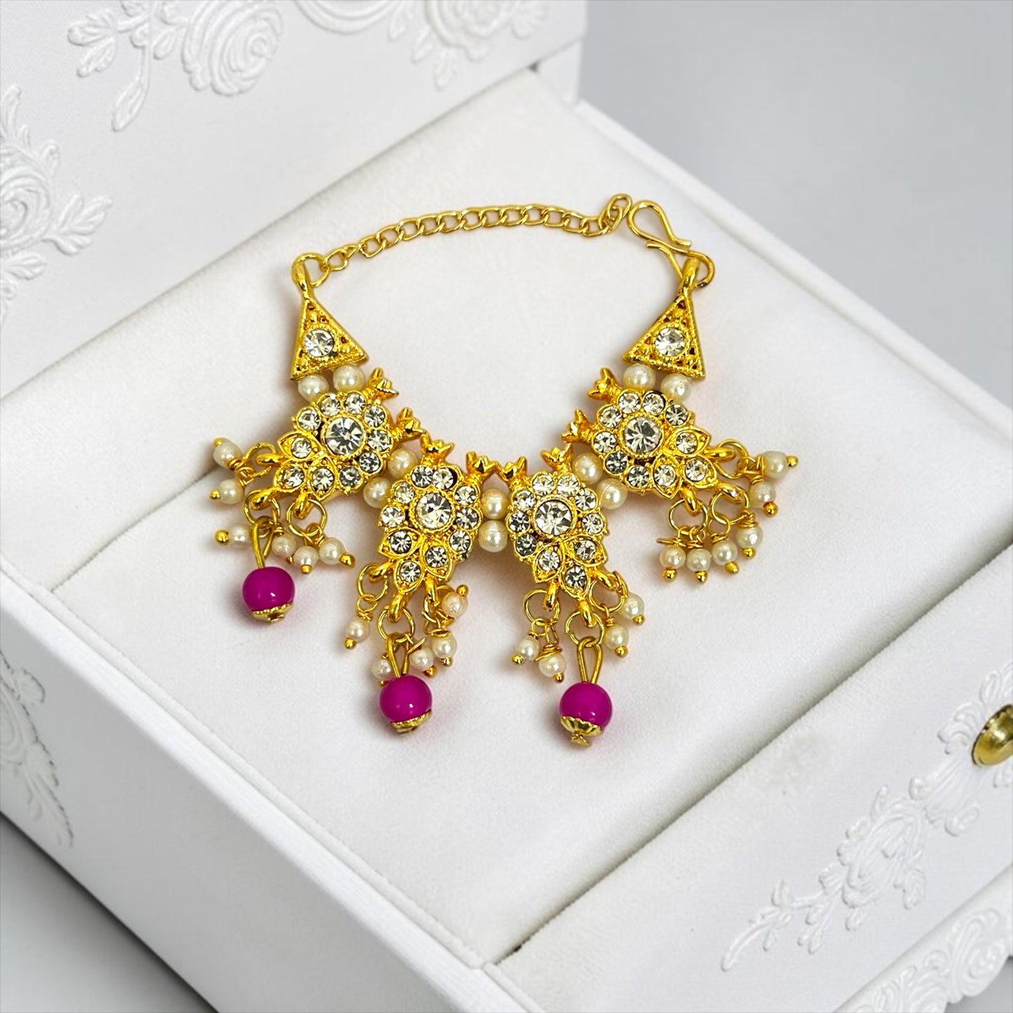 Kanha Ji necklace kundan haar - close-up detail | Shri Poshak, Mathura