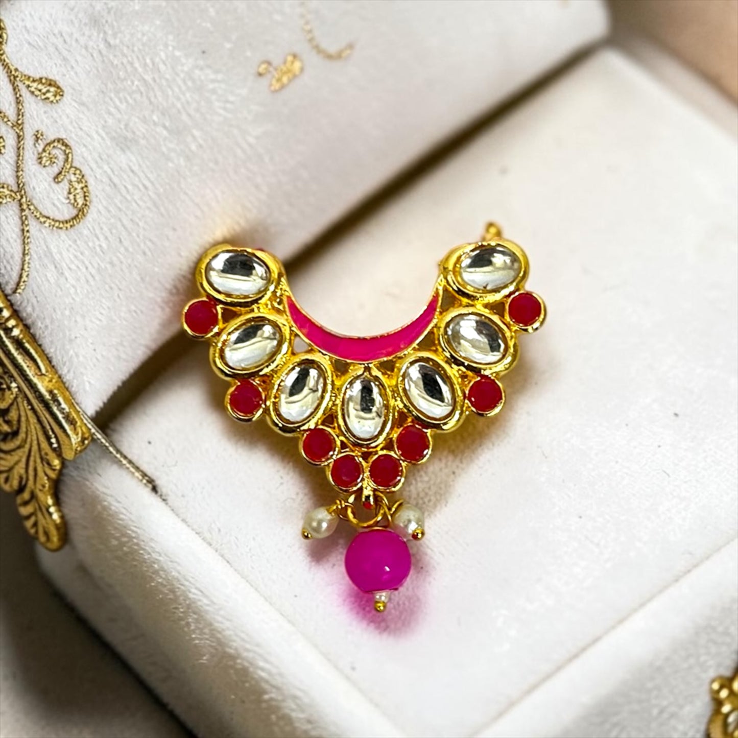 Shri Poshak Royal Kundan Small Choker Necklace for Laddu Gopal & All Divine Idols (SPC-777)