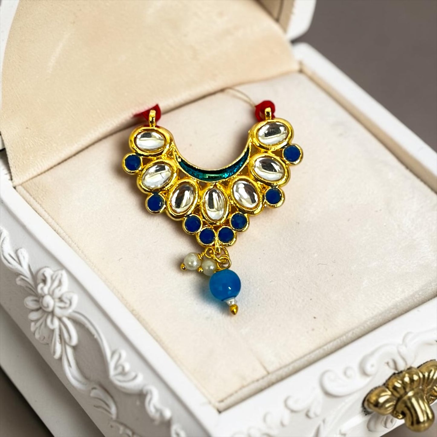 Shri Poshak Royal Kundan Small Choker Necklace for Laddu Gopal & All Divine Idols (SPC-777)