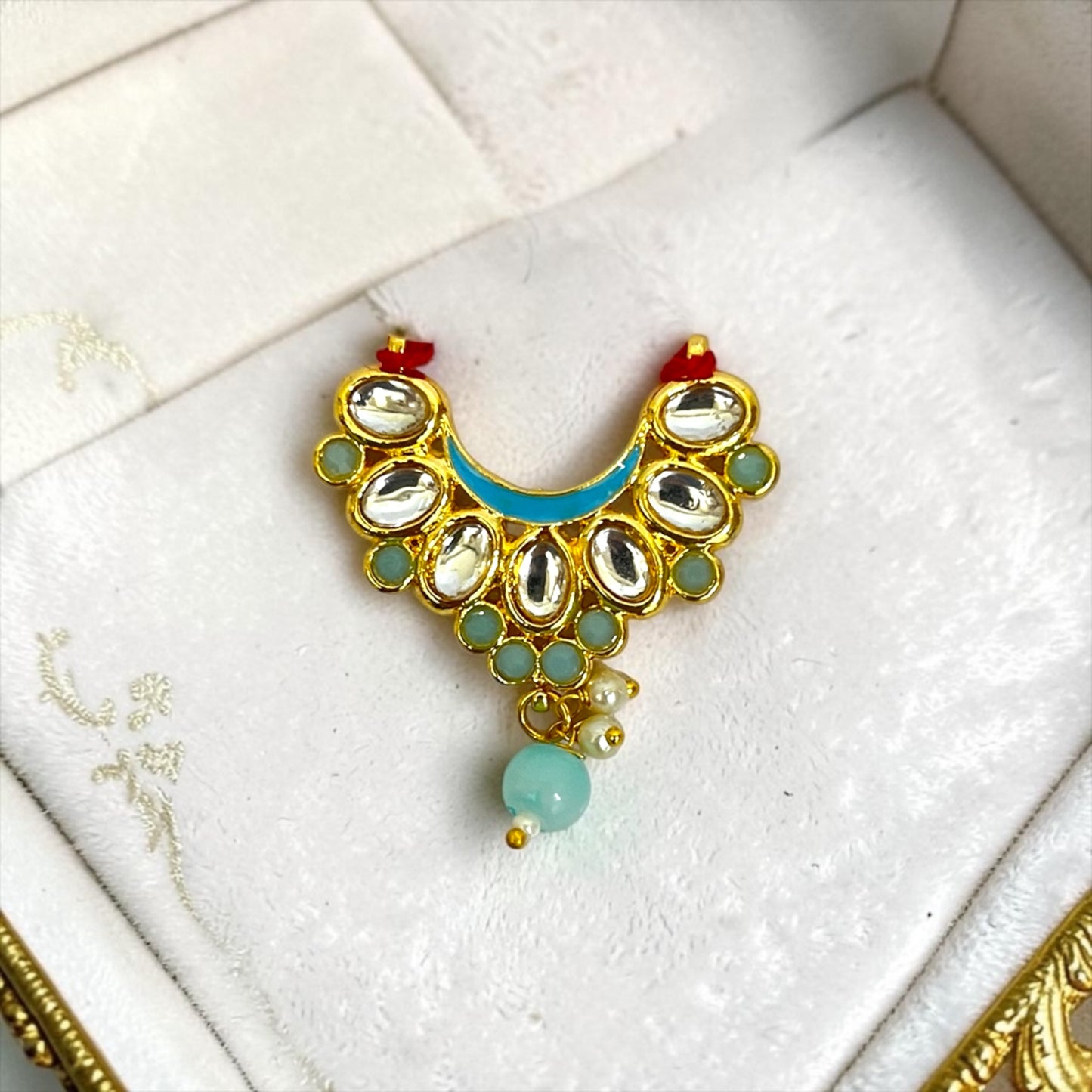 Shri Poshak Royal Kundan Small Choker Necklace for Laddu Gopal & All Divine Idols (SPC-777)