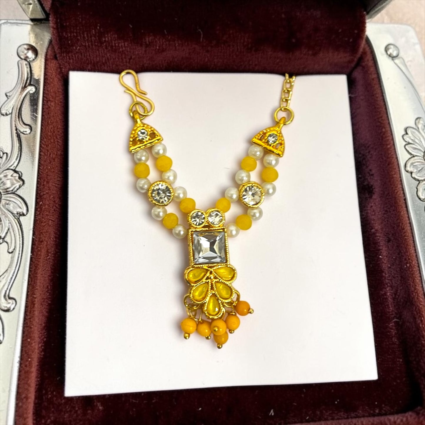 Royal Kundan & Crystal Drop Haar for Laddu Gopal & All Divine Idols SPC-780