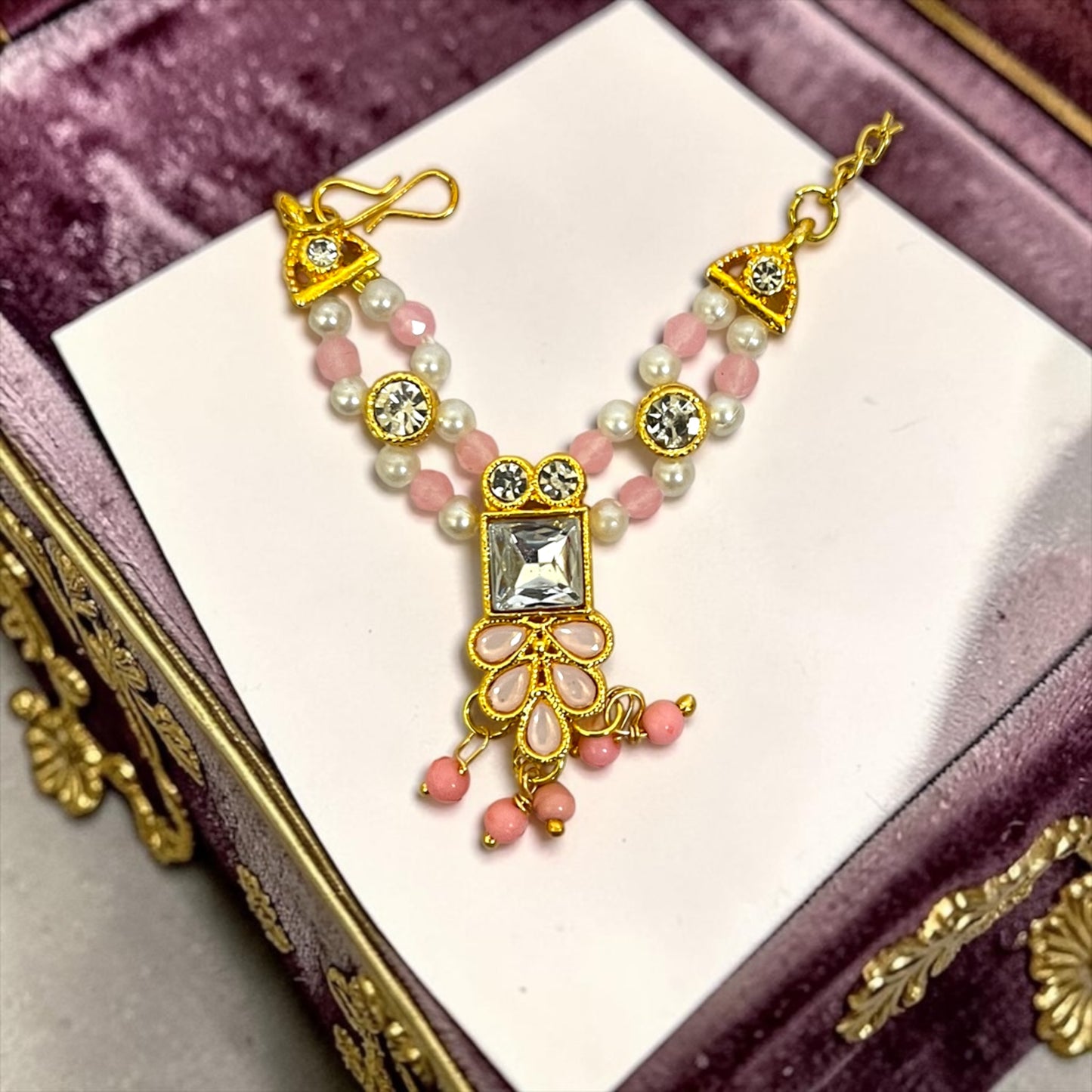 Royal Kundan & Crystal Drop Haar for Laddu Gopal & All Divine Idols SPC-780