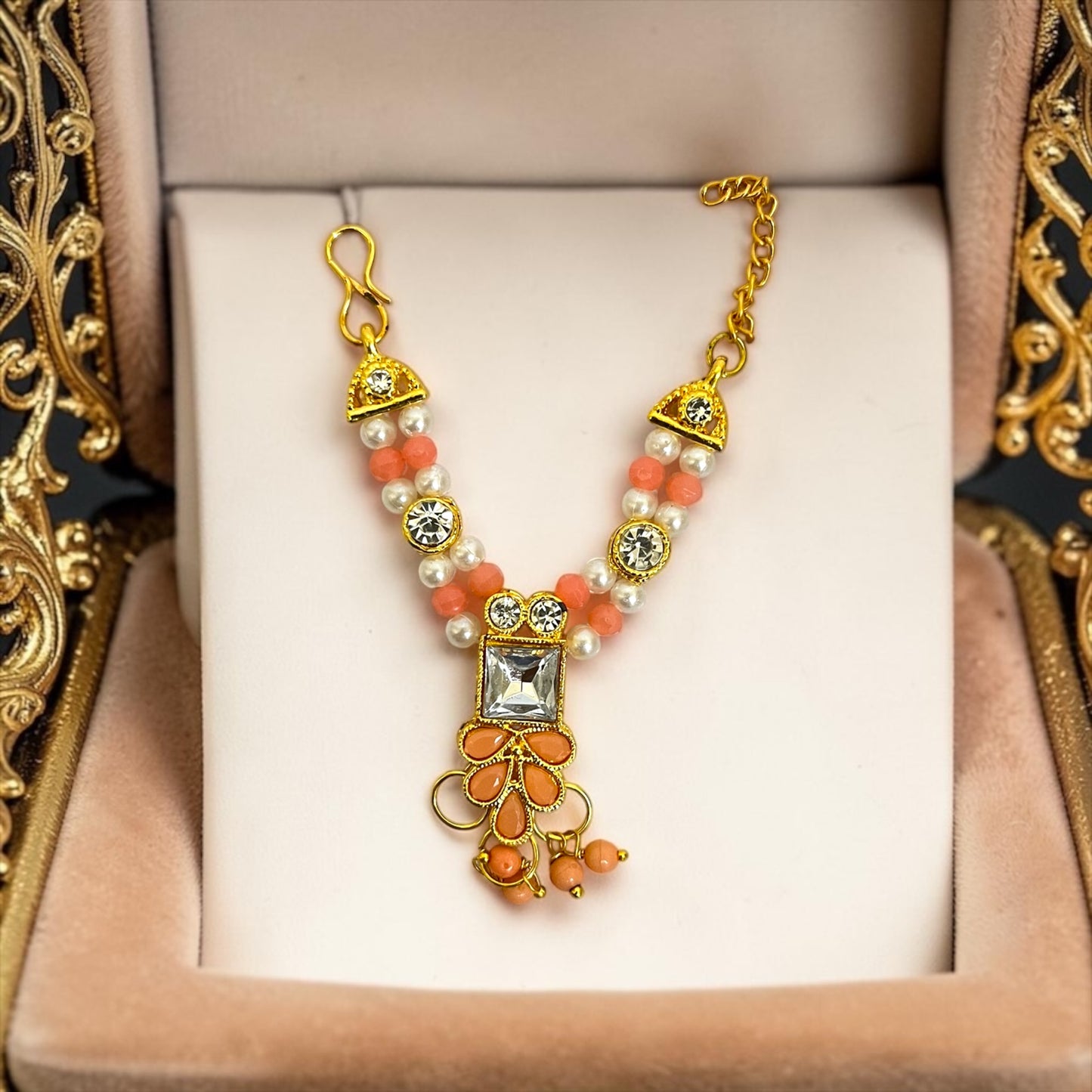 Royal Kundan & Crystal Drop Haar for Laddu Gopal & All Divine Idols SPC-780