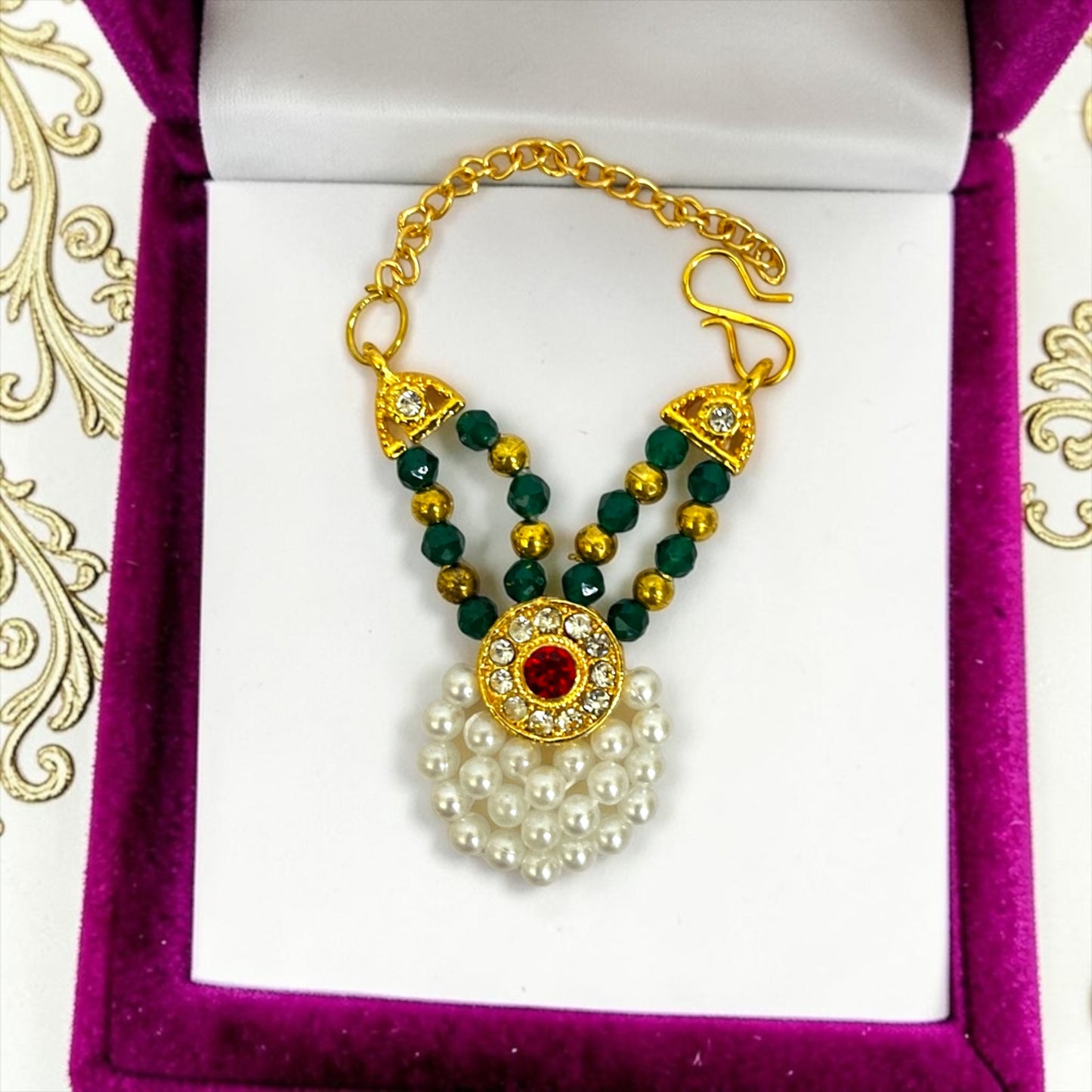 Designer Royal Kundan & Pearl Haar for Laddu Gopal & All Divine Idols (SPC-792)