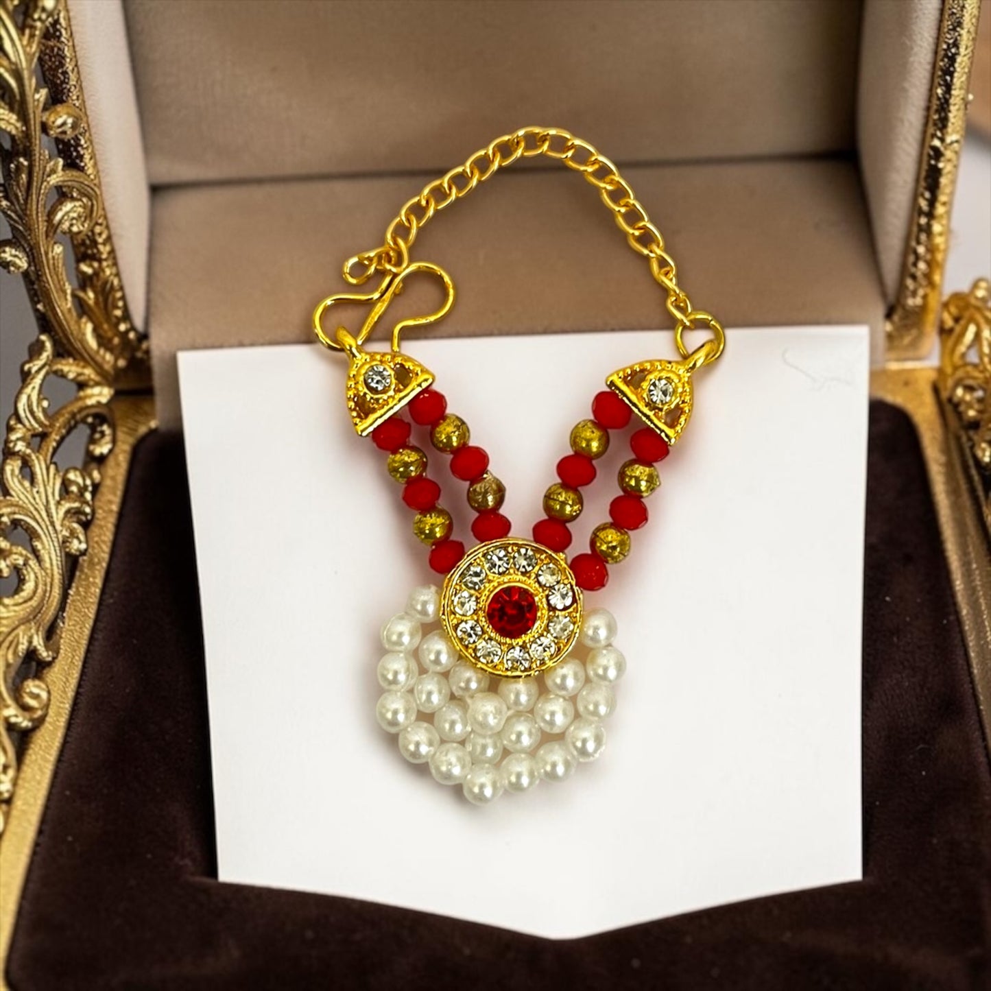 Designer Royal Kundan & Pearl Haar for Laddu Gopal & All Divine Idols (SPC-792)