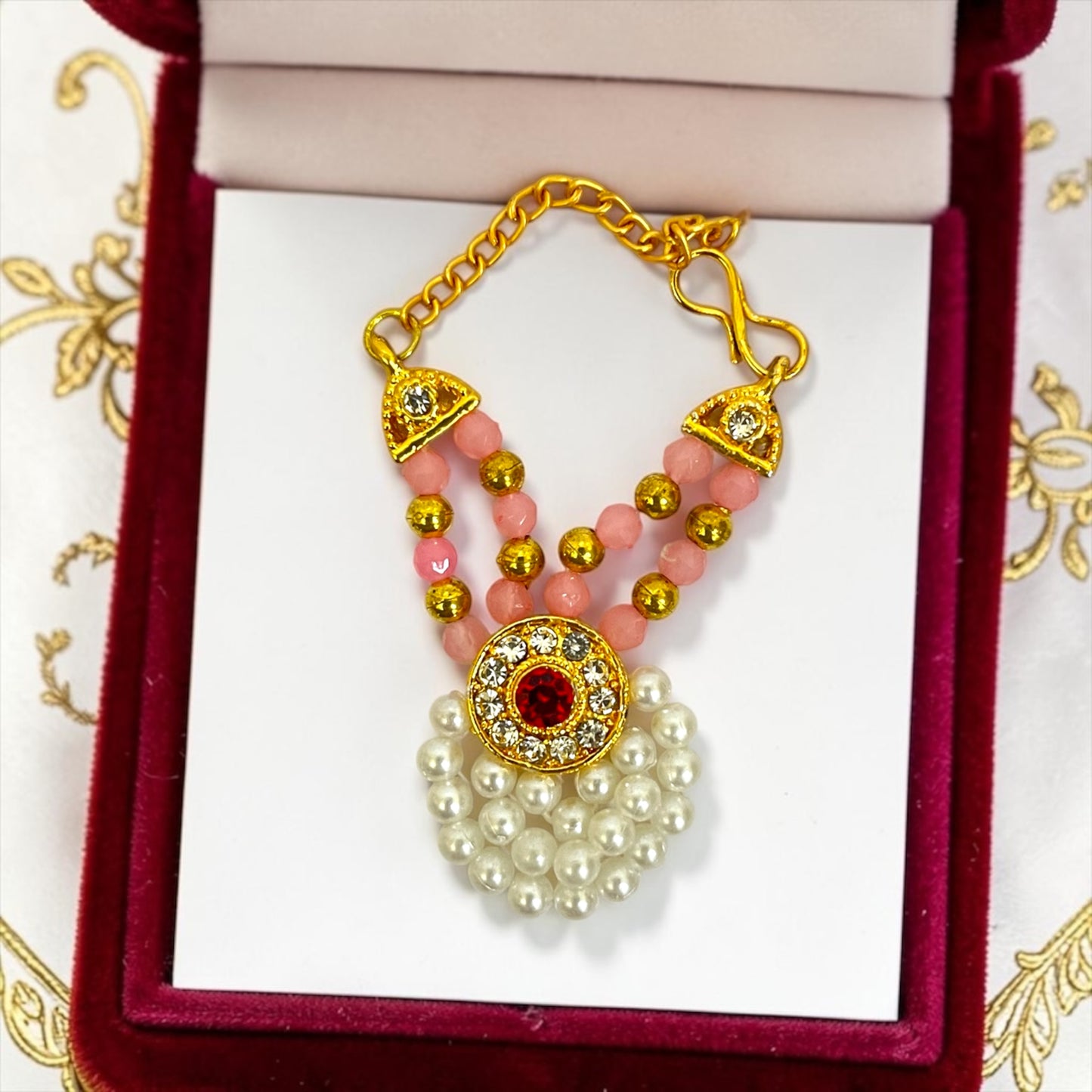 Designer Royal Kundan & Pearl Haar for Laddu Gopal & All Divine Idols (SPC-792)