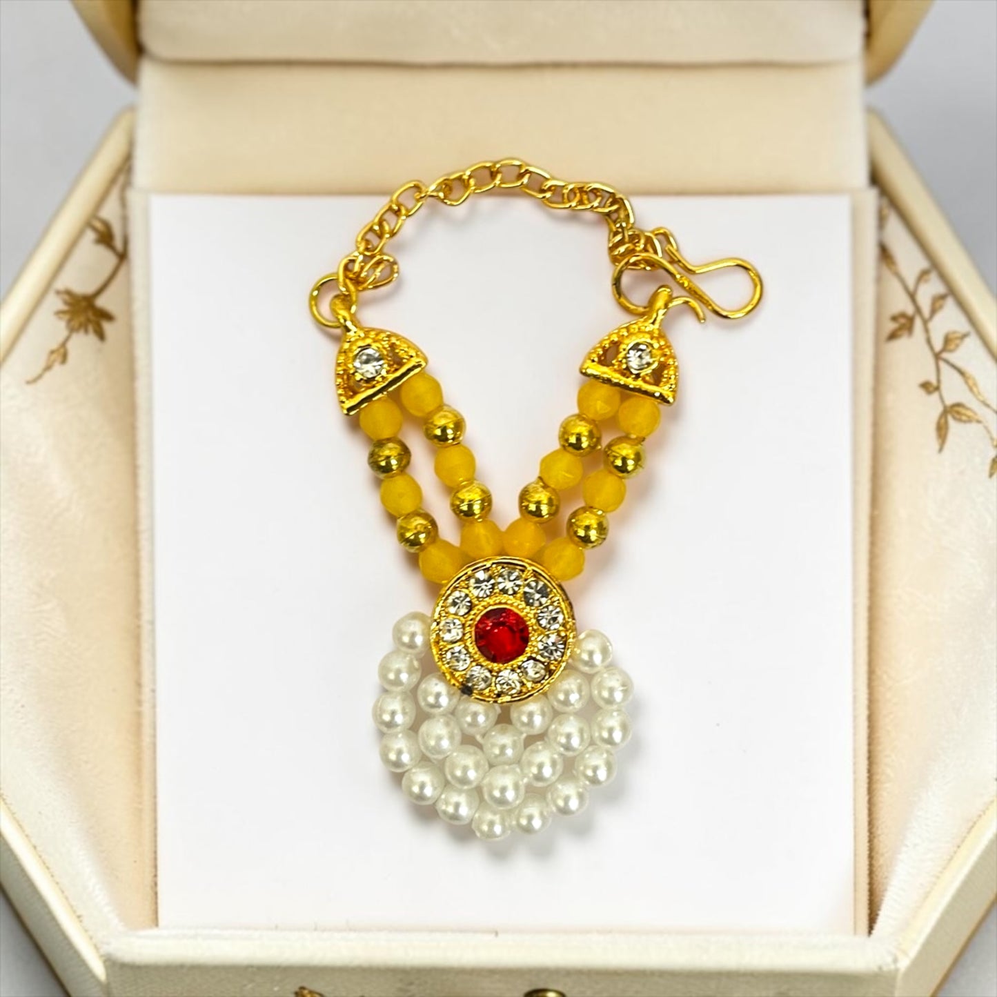 Designer Royal Kundan & Pearl Haar for Laddu Gopal & All Divine Idols (SPC-792)