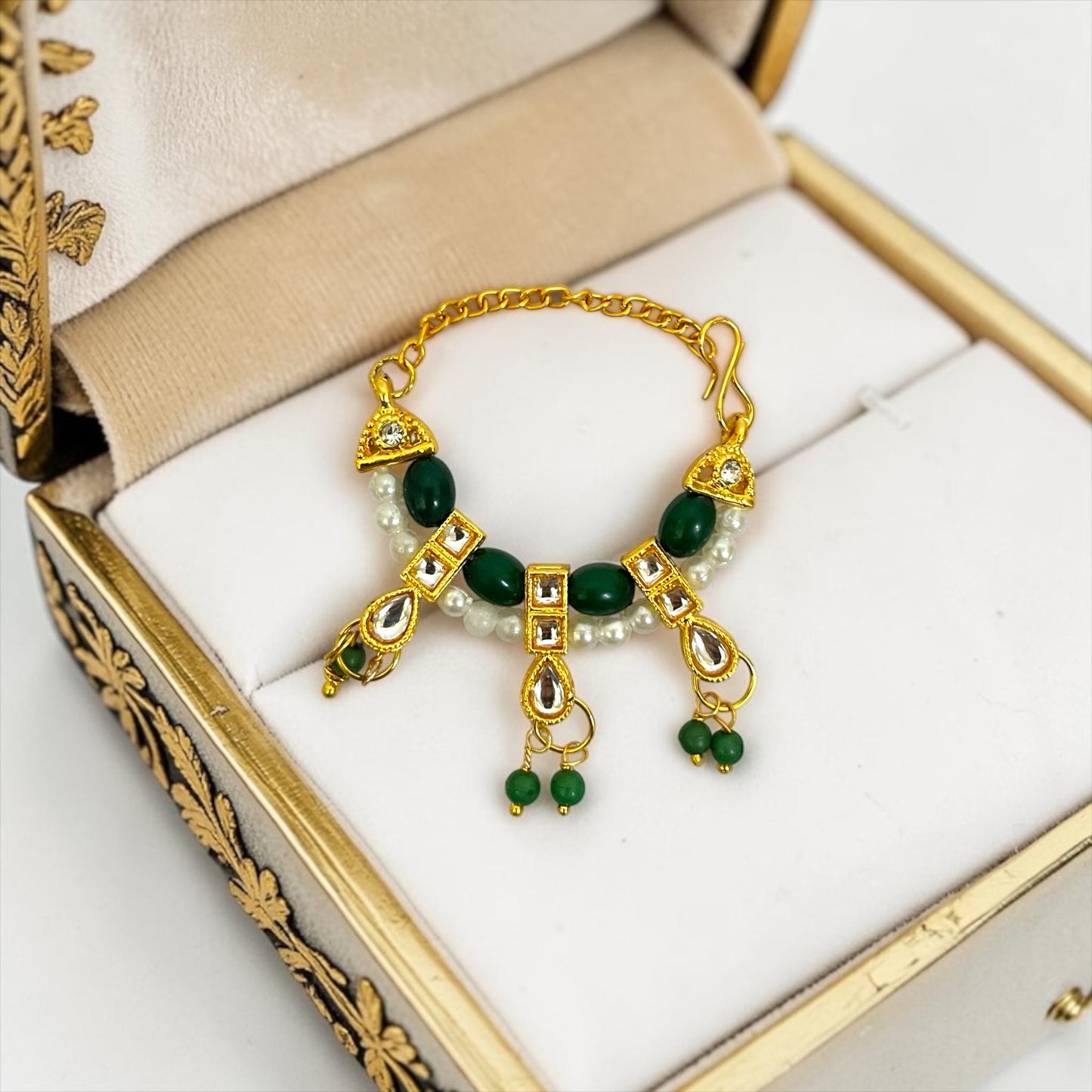 Divine Kundan & Pearl Drop Shringar Haar SPC-803 | Regal Adjustable Necklace for Bal Gopal