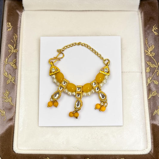 Divine Kundan & Pearl Drop Shringar Haar SPC-803 | Regal Adjustable Necklace for Bal Gopal