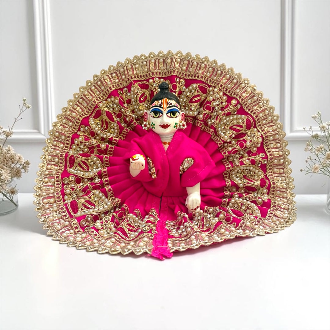 Designer Heavy Pearl & Zari Work Laddu Gopal Ji Poshak SP-197