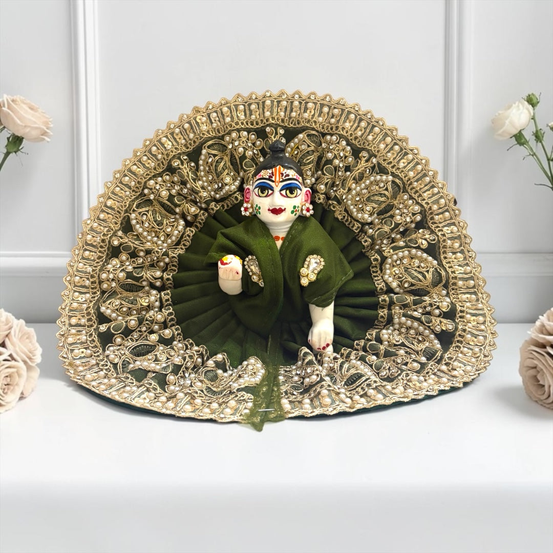Designer Heavy Pearl & Zari Work Laddu Gopal Ji Poshak SP-197