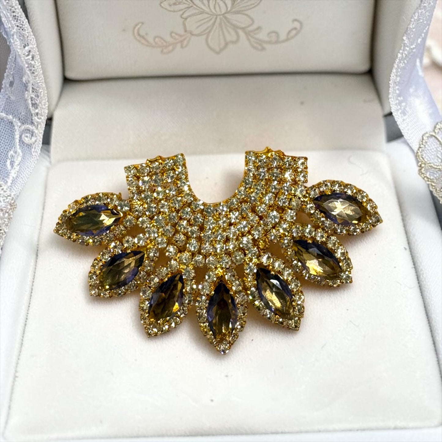 Premium Designer Zerkin Stone Necklace (Haar) SPC-816 for Laddu Gopal Ji, Radha Krishna & All Deities