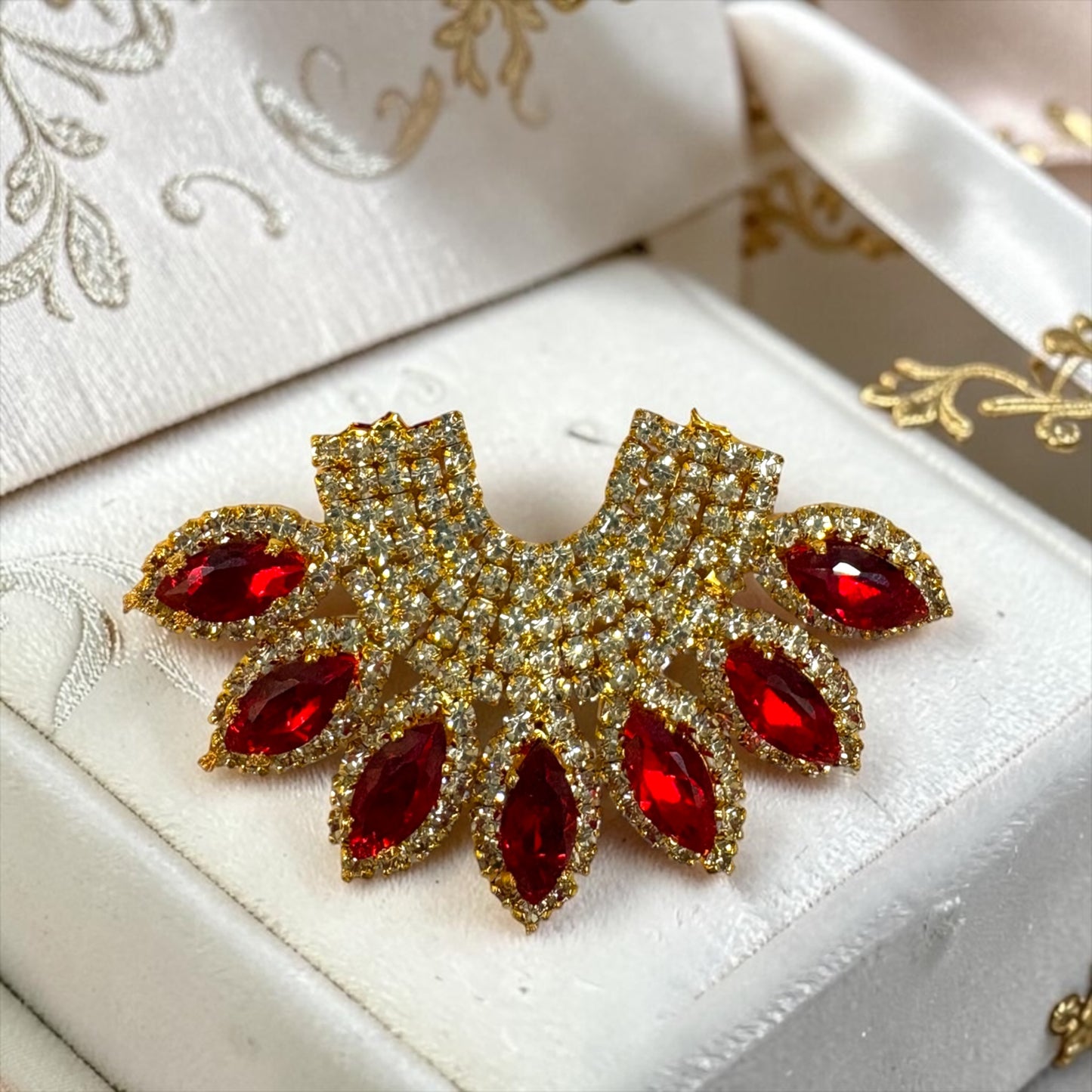 Premium Designer Zerkin Stone Necklace (Haar) SPC-816 for Laddu Gopal Ji, Radha Krishna & All Deities