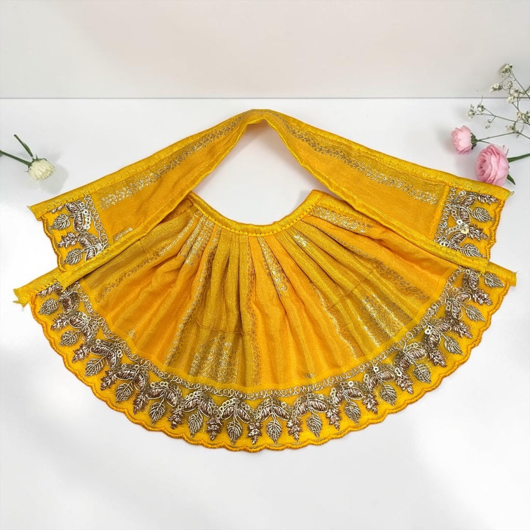Designer Scalloped Leaf-Border Lehnga Patka (SP-168)