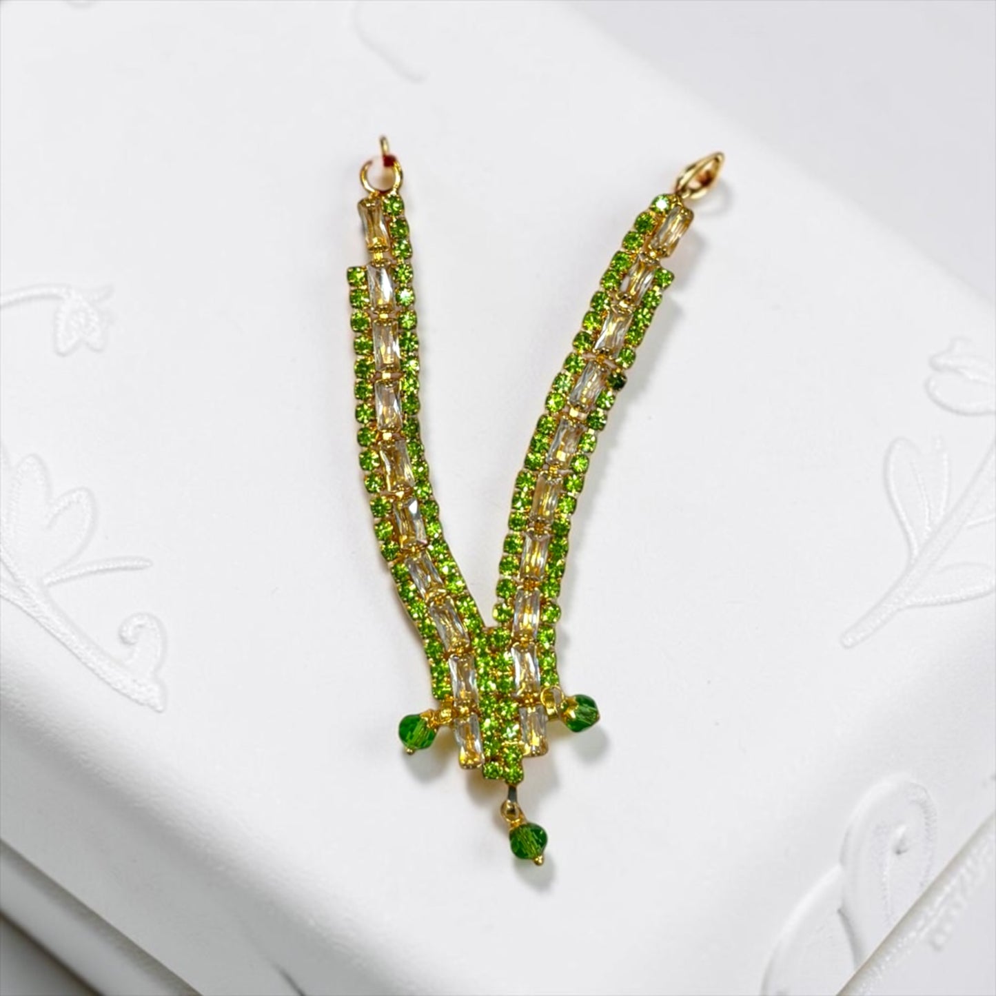 Royal Long Zerkin V-Shape Haar for Laddu Gopal & Deity Idols (SPC-820)Dazzling Premium Designer Necklace