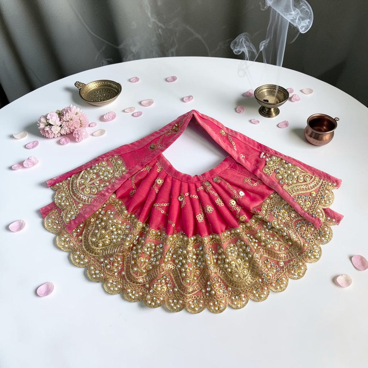 🌺 Royal Navratri Special Mata Rani Pearl & Zari Lehnga Patka Set - Code SP-I62 | Premium Heavy Work