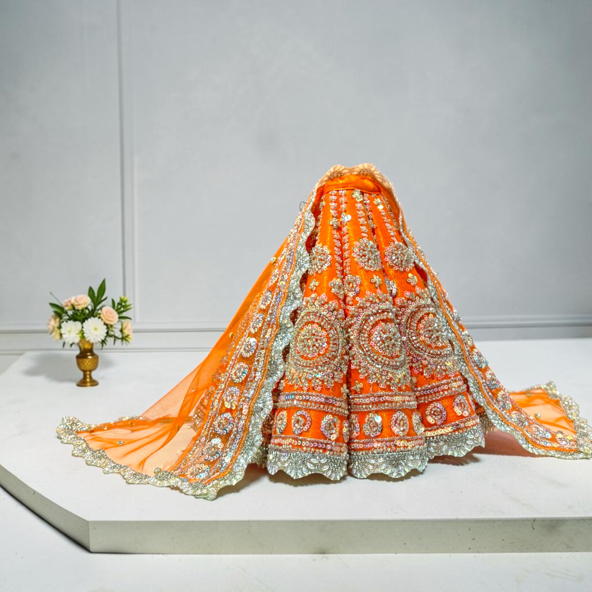 🌺 Designer Navratri Special Mata Rani 3-Piece Poshak Set (SP-I98) – Premium Heavy Embroidery Lehenga, Choli & Chunri