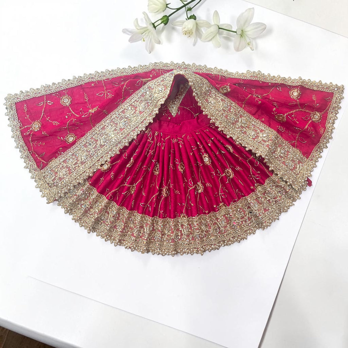 Mata Rani Navratri Special 3-Piece Heavily Embroidered Lehnga Set (Code: SP-171) 🔱✨