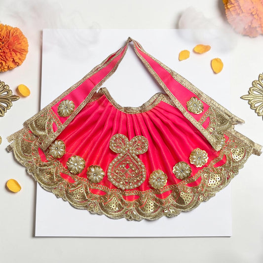 Royal Pearl Motif & Cutwork Sequin Lehnga Patka (SP-J30)