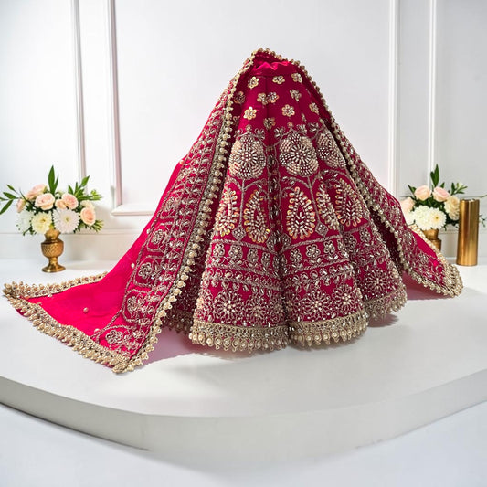 🌺 Designer Navratri Special Mata Rani 3-Piece Poshak Set (SP-I80) – Royal Heavy Embroidery Lehenga, Choli & Chunri
