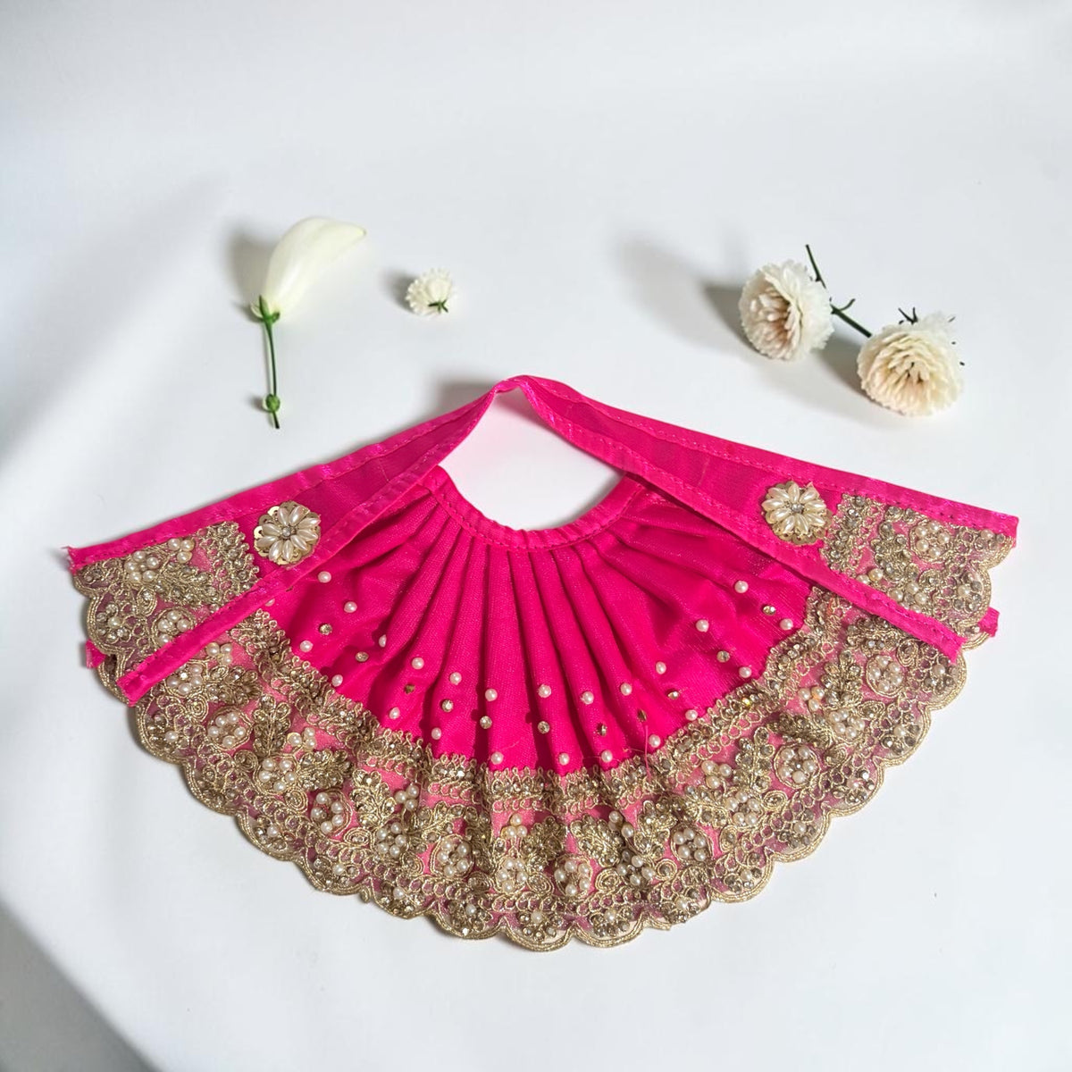 Designer Heavy Moti Pearl Border Lehnga Patka Set for Mata Rani- Navratri Special (Code: SP-J19)