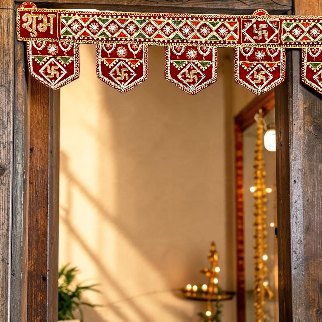 Royal Velvet Shubh-Labh & Swastik Bandhanwar Door Toran (SP-SPT-52) – 38