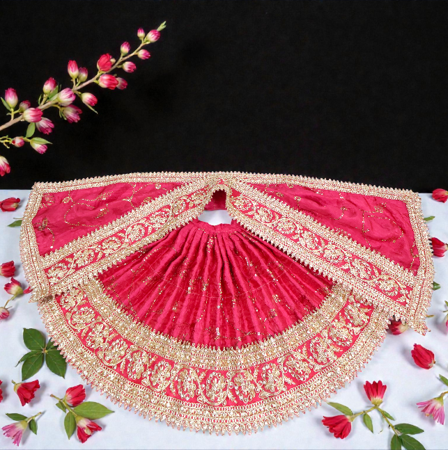 Golden Zari Embroided Mata Rani Poshak SP-H27