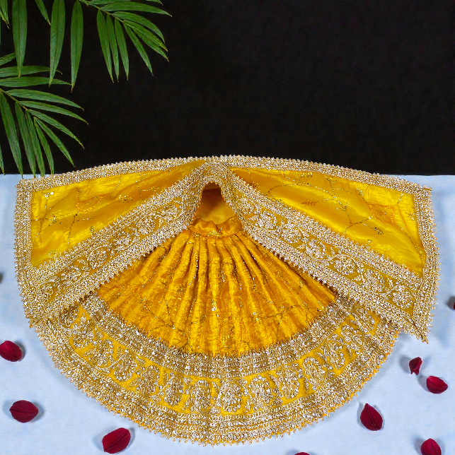 Golden Zari Embroided Mata Rani Poshak SP-H27