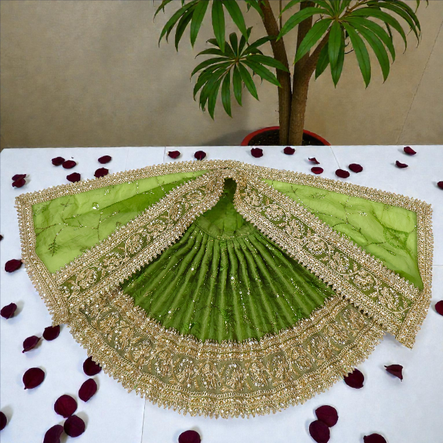 Golden Zari Embroided Mata Rani Poshak SP-H27