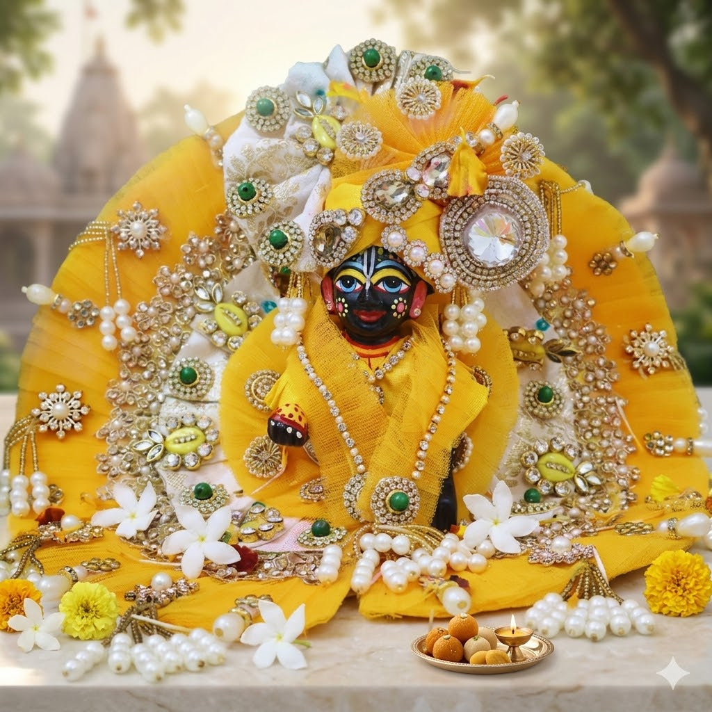 🌟 Royal & Exclusive Laddu Gopal Ji Premium 4-Piece Set Poshak SP-H21