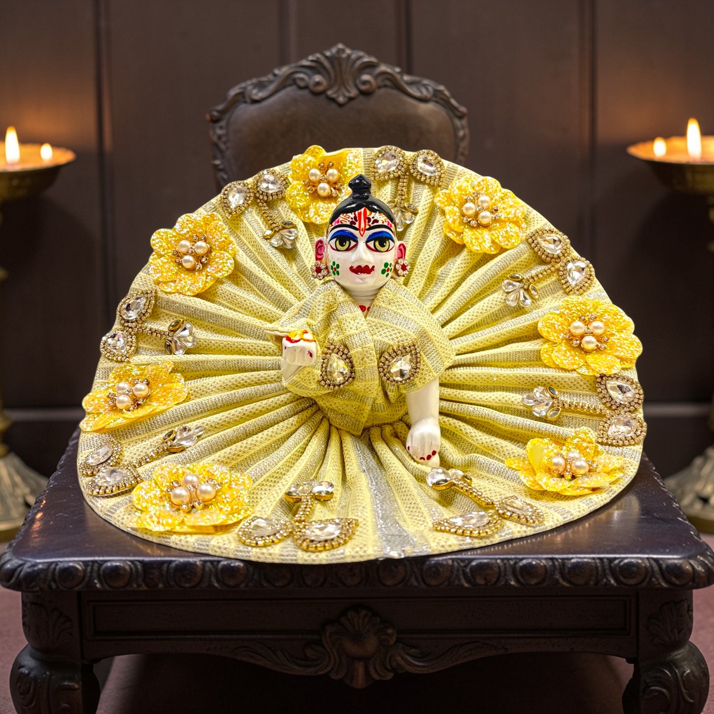 Elegant Pearl Blossom Laddu Gopal Ji Poshak – SP-H96