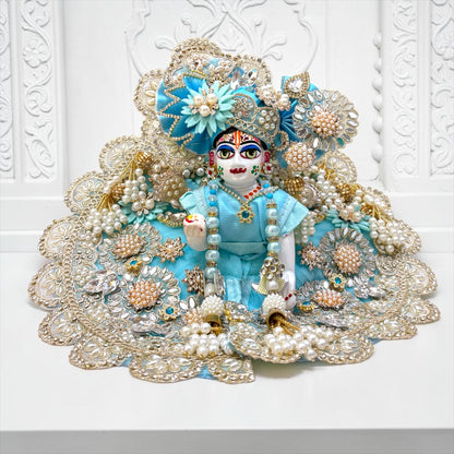 Janmashtami Special Royal Heavily Embellished Pearl & Zari Laddu Gopal Poshak SP-150