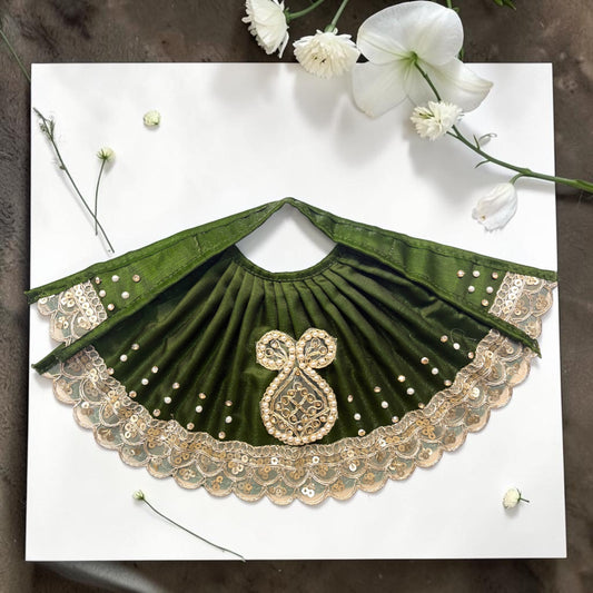 Shri Poshak Premium Navratri Special Mata Rani Lehnga Patka Set (SP-J29) – Designer Heavy Pearl Lace Work Dress