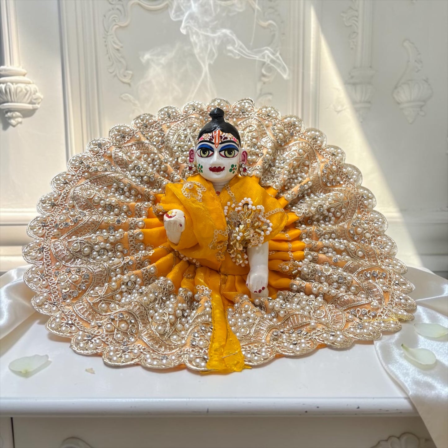 Janmashtami Special Premium Heavy Pearl & Stone Work Cutwork Laddu Gopal Ji Poshak (SP-162)