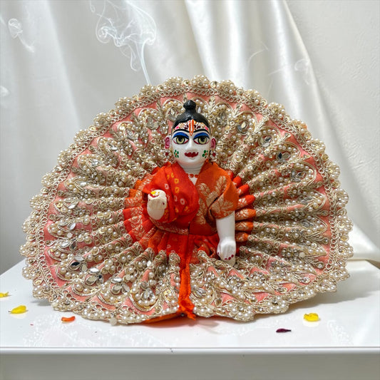 Janmashtami Special Designer Pearl & Mirror Work Laddu Gopal Poshak (SP-170) | Royal Silk Collection