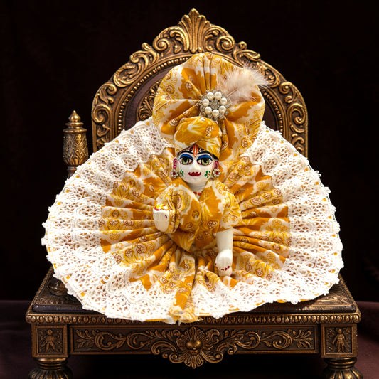 Special Designer Floral Laddu Gopal Ji Poshak with Matching Pagree SP-H82