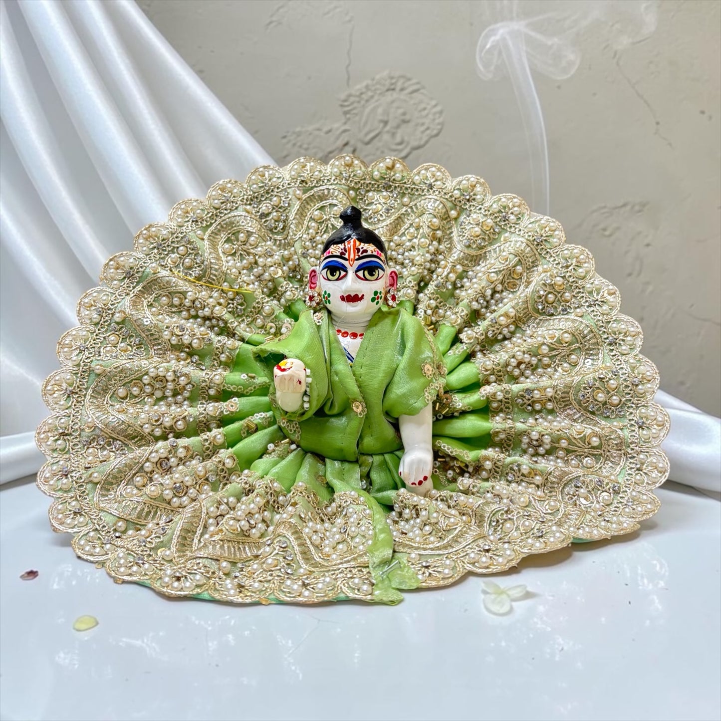 Janmashtami Special Premium Heavy Pearl & Stone Work Cutwork Laddu Gopal Ji Poshak (SP-162)
