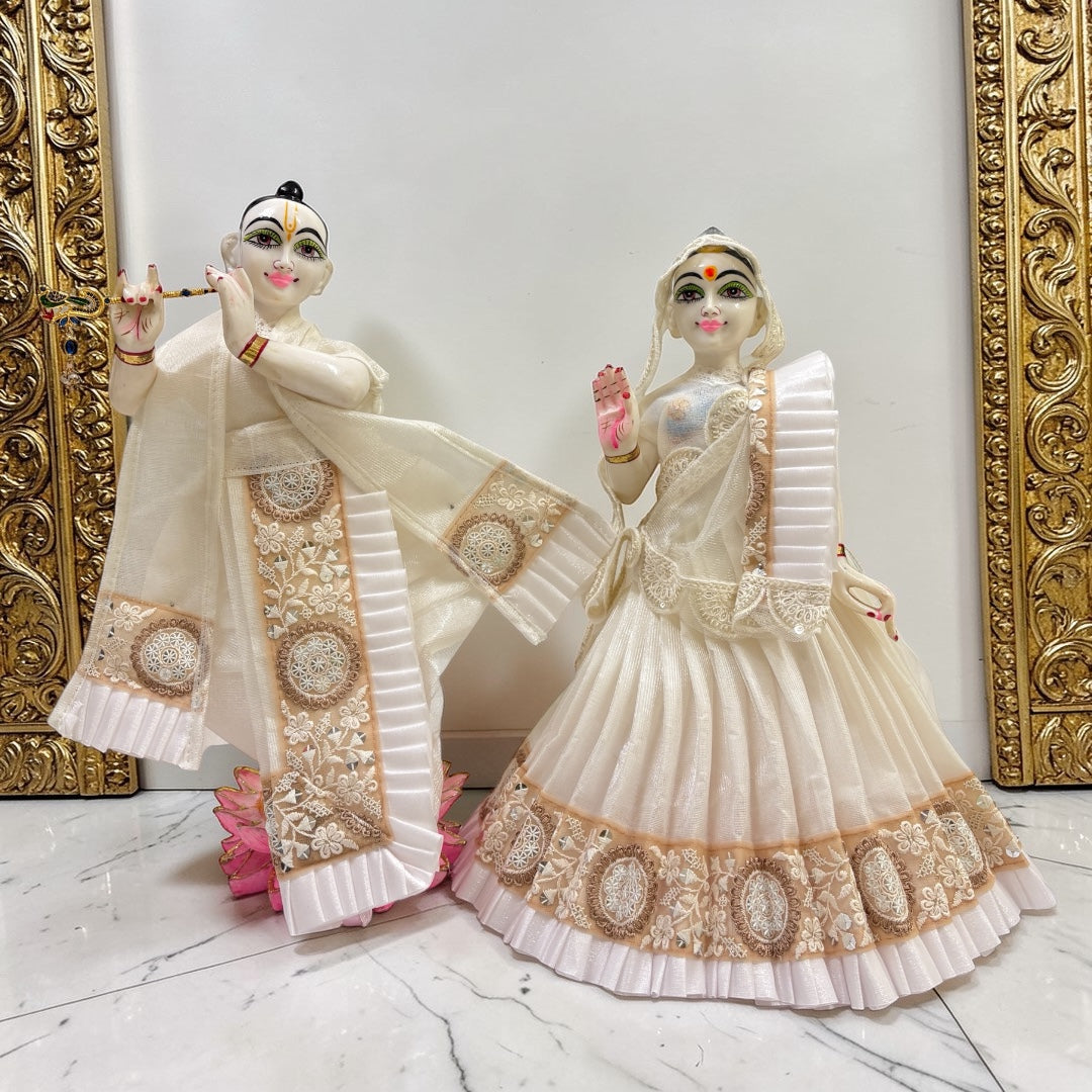 Lightweight Designer Summer Net Poshak for Radha Krishna SP-H68