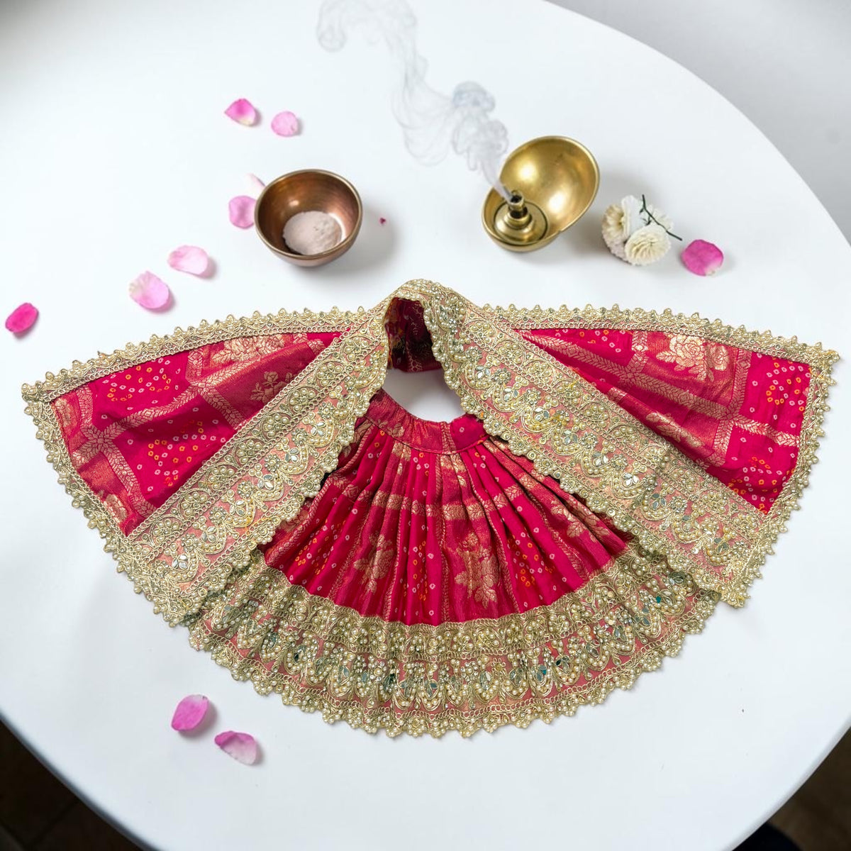 Mata Rani Navratri Special 3-Piece Bandhani Durga Set (SP-170) 🔱✨