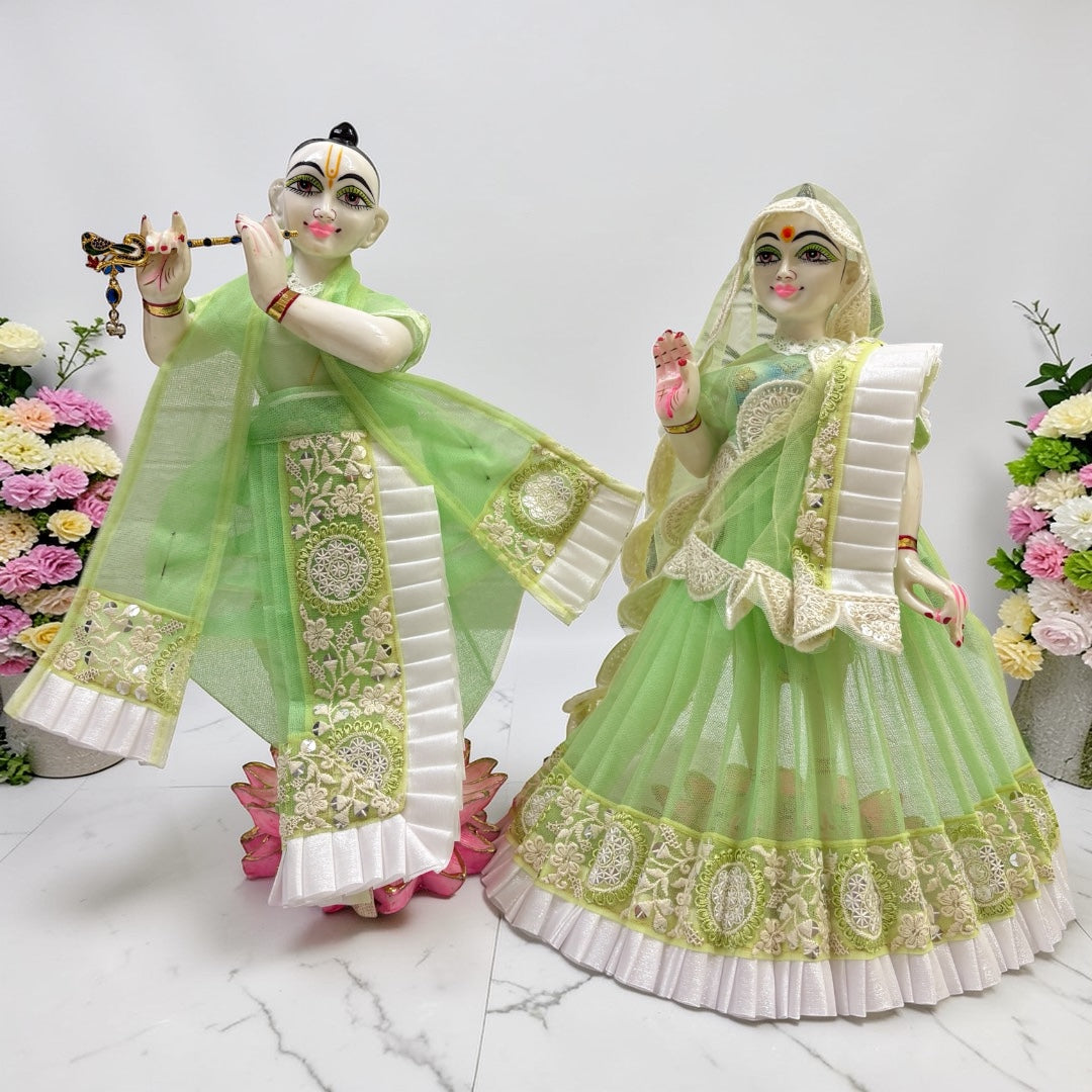 Lightweight Designer Summer Net Poshak for Radha Krishna SP-H68