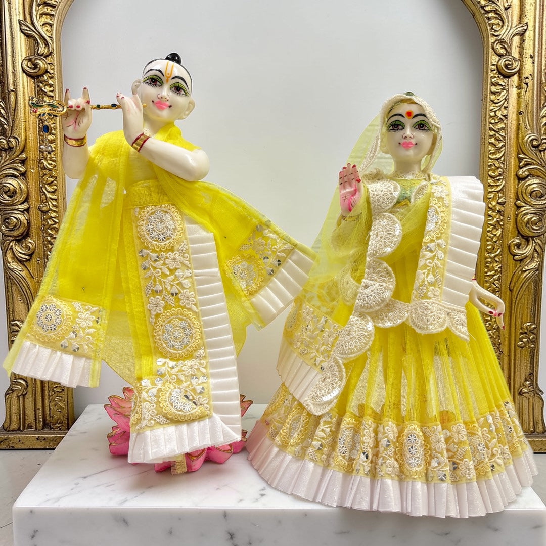 Lightweight Designer Summer Net Poshak for Radha Krishna SP-H68