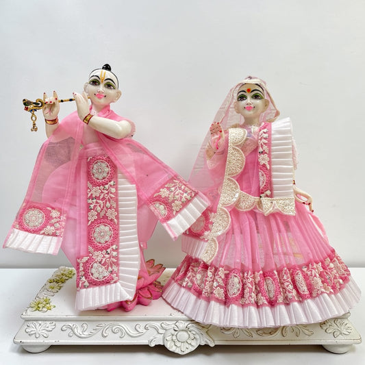 Lightweight Designer Summer Net Poshak for Radha Krishna SP-H68