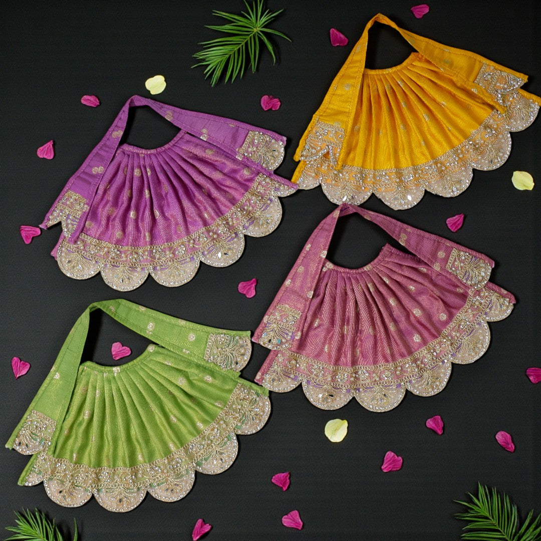 Premium Silk-Finish SP-H36 Lehnga Patka for Mata Rani